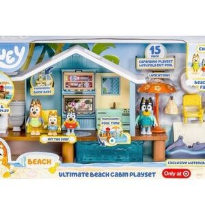 Bluey Ultimate Beach Cabin Playset - Blue & Yellow